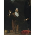 thumbnail image 2 of Simone Pignoni 15x18 Black Ornate Wood Framed Double Matted Museum Art Print Titled - A Nun Saint, 2 of 5