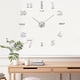 thumbnail image 5 of Wosthever Reloj de pared con números, reloj de pared de acero inoxidable, pegatinas de espejo para restaurante, relojes, decoración para sala Electrodomésticos Plata, 5 of 6