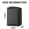 thumbnail image 2 of Credit Card Wallet, Zipper Card Cases Holder for Men Women, RFID Blocking, KeyChain Wallet, Compact Size - Black, 2 of 6