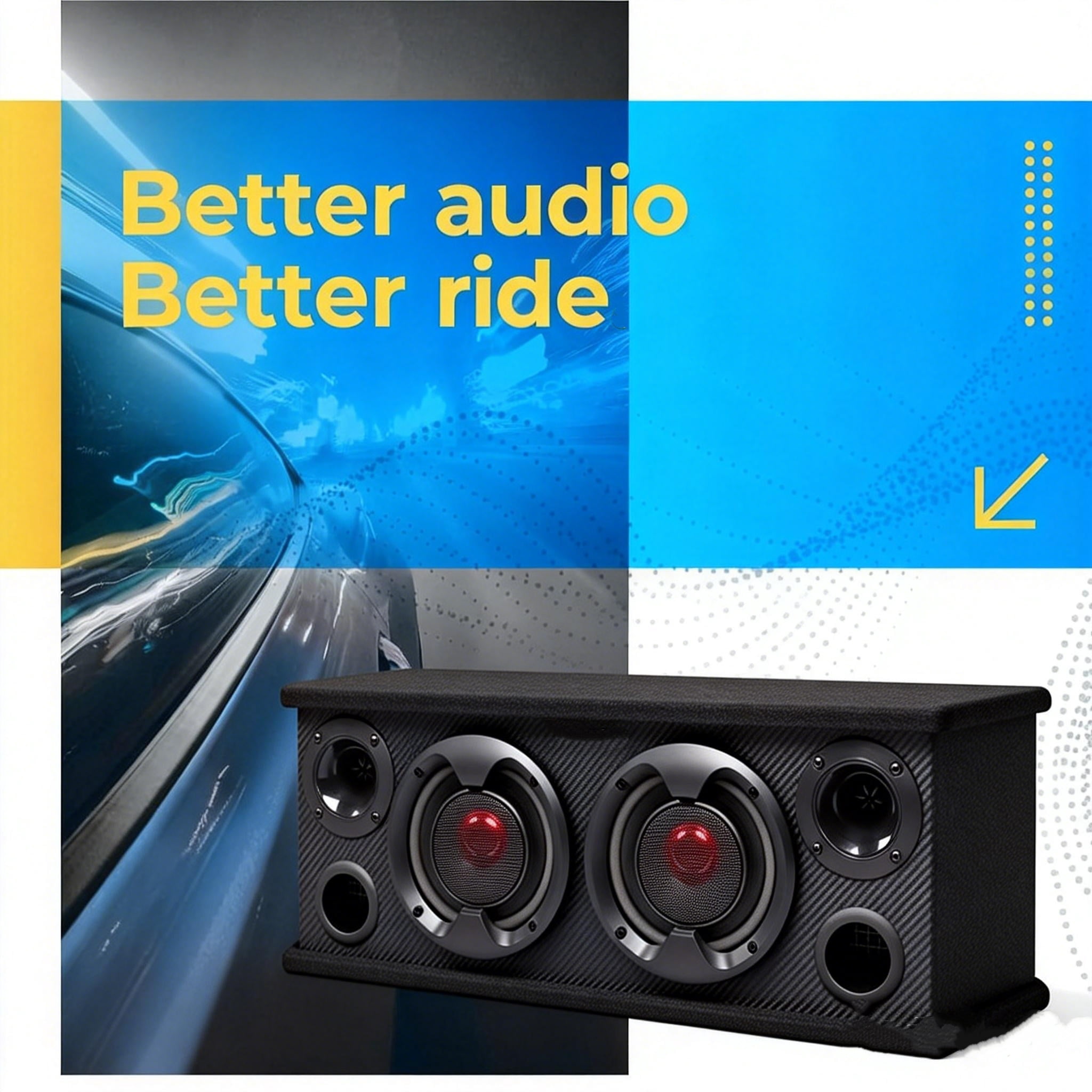 6.5 Speakers, 400 watt 2-Way Car Speakers,Speaker System Full Range, Door Speaker,Car Audio Tweeters, 4 Ohm,Wide Frequency Response,Enhanced Bass,Coaxial Car Stereo