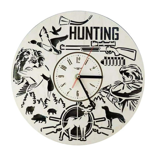 Reloj de pared decorativo retro vintage de Shamjina, redondo, analógico, silencioso y sin tictac Pájaro de caza