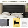 thumbnail image 4 of VanAcc King Size Bed Frame with 49" Tall & Full-Panel Headboard, Farmhouse Platform Bed with Wood Slats & Metal Bed Frame, Noise Free, 4 of 7
