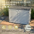 thumbnail image 2 of LZBEITEM 25 Cu.ft Upgraded Outdoor Horizontal Storage Shed with 2 Adjustable Shelves, Weather-Resistant Resin Tool Sheds, Multi-Opening Door, Waterproof & Lockable, 2 of 12