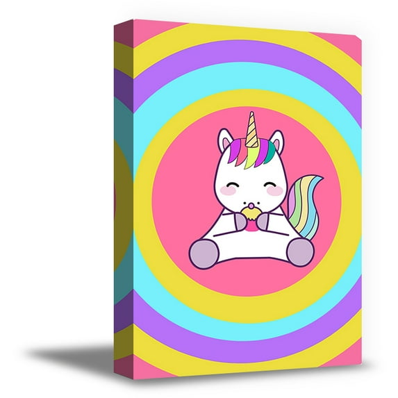Awkward Styles Unicorn Illustration You Are Magical Canvas Kids Room Wall Art Unicorn Picture Kids Play Room Wall Art Funny Unicorn Newborn Baby Room Decor Girls Room Wallpapers Made in USA Art