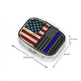 thumbnail image 3 of Metal Pill Organizer America Thin Blue Line Flag Portable Compact Pill Box 2 Compartments Pill Case For Purse Pocket, 3 of 5