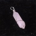 thumbnail image 3 of K-KED Wholesale 20pcs Mixed Natural Stone Pillar Handmade Silver Iron Wire Pendants, 3 of 9