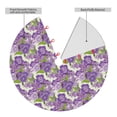 thumbnail image 2 of Yiaed Violets Flowers Print Christmas Tree Skirt , Tree SkirtsTree Mat for Christmas Winter Holiday Indoor Decorations-30", 2 of 7