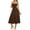 Brown, variant on Casual Dresses for Women Sleeveless Cotton Summer Beach Dress A Line Spaghetti Strap Sundresses