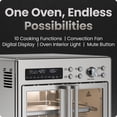 thumbnail image 4 of Chefman French Door 10-in-1 Toaster Oven Air Fryer, 26-Quarts, Fits 12-Inch Pizza – Stainless Steel, 4 of 8