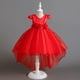 thumbnail image 3 of Vestido de novia de color sólido con flores tridimensionales para niñas europeas y americanas, vestido de princesa, vestido de actuación de anfitriona esponjoso para niñas de flores, 3 of 6