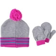 thumbnail image 2 of Beanie Cap - Disney - Vampirina Pink/Grey Girls w/Mittens Set Hat 358928, 2 of 3