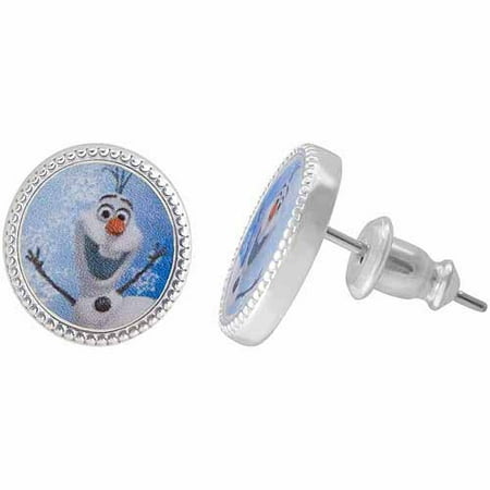 Disney Frozen Silver-Tone Olaf the Snowman Stud Earrings