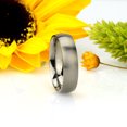 thumbnail image 4 of 6MM Comfort Fit Titanium Wedding Band Satin Finished Classic Domed Ring (Size 7 to 14), 4 of 4