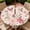 Flower and Butterfly, variant on Round Outdoor Tablecloth with Zipper and Umbrella Hole, Fitted Table Cloth with Elastic, Oil Waterproof Tablecover for Patio Picnic Camping Garden Fits 49"-52" Round Table, Green Stripes