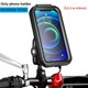 thumbnail image 1 of Soporte de teléfono para motocicleta, funda impermeable, soporte de teléfono para bicicleta, vástago de manillar de bola de 1 ", brazos de doble toma, Base de aluminio xuanjing unisex, 1 of 2