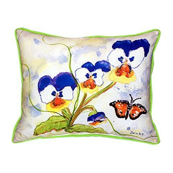 Betsy Drake ZP209 20 x 24 in. Pansies Extra Large Zippered Pillow