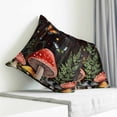 thumbnail image 4 of Throw Pillow Covers 16x16 Inch, Mushrooms Decorative Pillow Cases for Couch Sofa Bed, Butterfly Botanical Country Plants Black Cotton Linen Square Home Decor Pillowcases with Hidden Zipper, 4 of 7