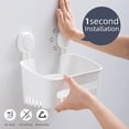 thumbnail image 2 of Estante de ducha con succión al vacío para champú y artículos de tocador, organizador de cocina y baño, organizador de ducha sin taladros, 2 of 8