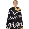 thumbnail image 3 of Gifts for Mom Blanket Sunflower Blanket Fleece Throw Blanket Mom Birthday Gifts I Love You Mom Blanket from Daughter or Son Super Soft Cozy Warm All Seasons Use (Sunflower, Throw(50"x60")), 3 of 6
