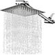 thumbnail image 1 of Cabeza de Ducha de Lluvia de Alta Presión, Regadera Cuadrado de Acero Inoxidable con 27 cm Brazo de Ducha Ajustable, 1 of 7