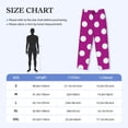 thumbnail image 4 of Naloa Purlpe And White Polka Dot Pajama Pants Men, PJ Bottoms, Sleep & Lounge Pants-Large, 4 of 6