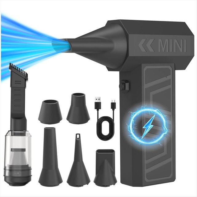 Ventilador Turbo de 5 Boquillas para Nieve, 130.000 RPM, para Coche, con Carga, Soplador de Aire Eléctrico, Herramienta de Limpieza B