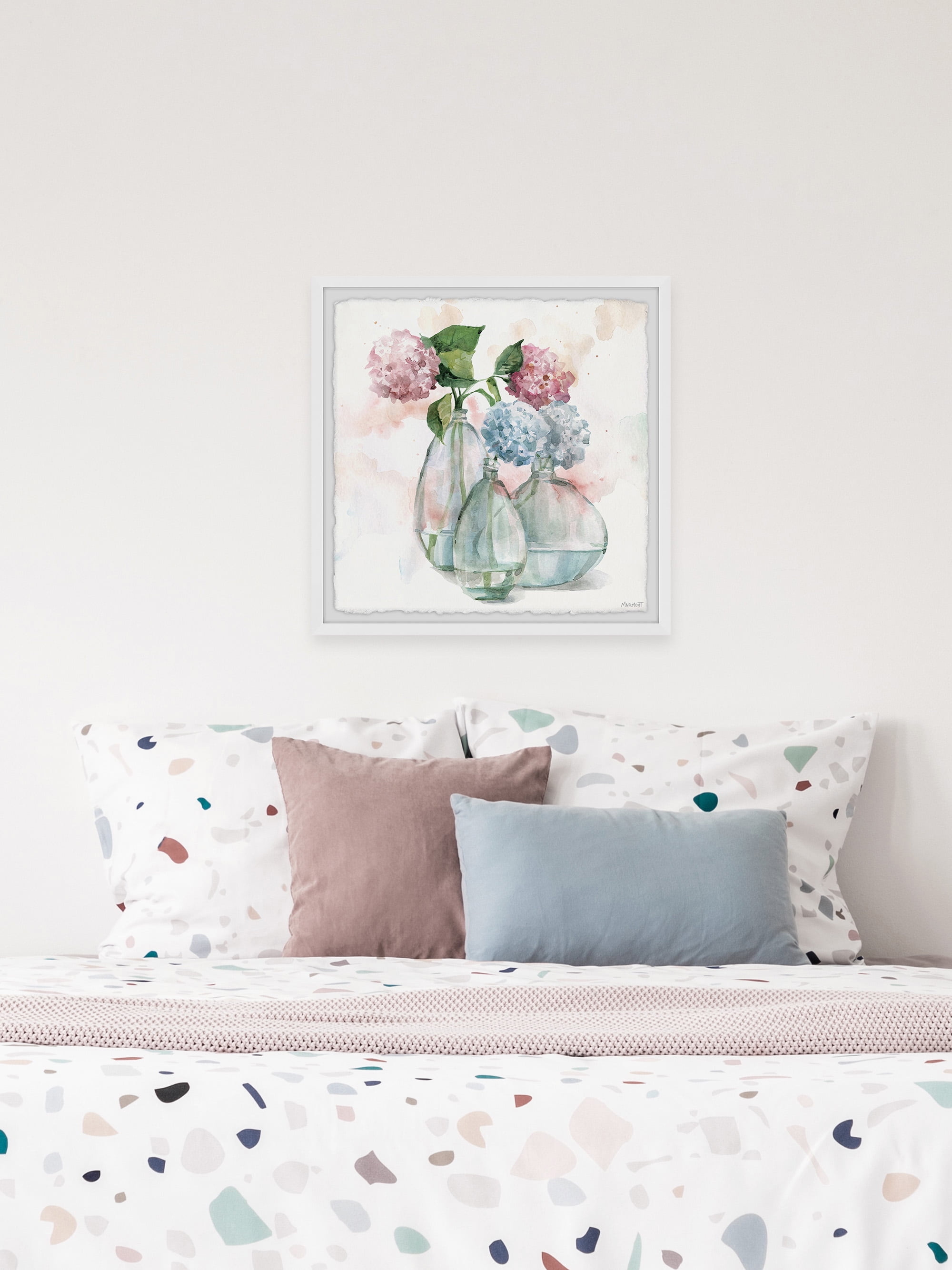 Marmont Hill Chrysanthemums Framed Wall Art, 12" x 12"