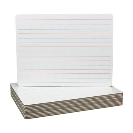 UPC: 0727638101762 | Two-Sided (Red & Blue Ruled/Blank) Dry Erase Board  9  x 12   Pack of 12