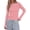 Pink, variant on PRETTYGARDEN Women's Long Sleeve Ribbed Knit Pullover Sweaters | Contrast Trim, Going Out Tops, Soft Stretch Fabric, Slim Fitted, Scallop Edge, Casual Fall Outfits, Layering Winter Clothing