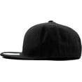 thumbnail image 3 of Solid Flat Brim Bill Fitted Baseball Cap, 3 of 6