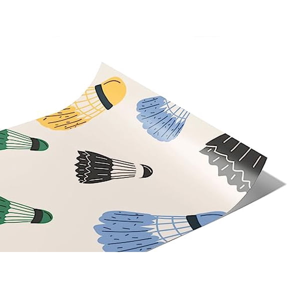 Rwraps Badminton Subtle Shuttlecocks Matte Vinyl Film Wrap 59in x 10ft Vinyl Vehicle Car Film Sheet