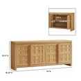 thumbnail image 5 of Walker Edison Modern Sideboard with Adjustable Cabinets, Heritage Oak, 5 of 9