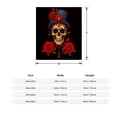 thumbnail image 3 of Durable Soft & Warm Flannel Blanket - Cozy Floral Design with Red Roses Perfect for Sofa Travel Bed & Chair, 3 of 5