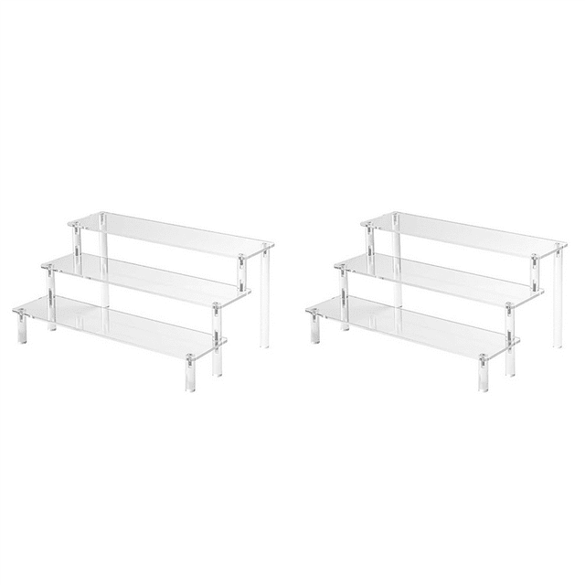 2X Acrylic Lifting Display Stand 3-Layer Perfume Tissue Display Stand Character Model Display Stand Dessert Rack