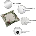 thumbnail image 4 of Nawypu Decorative Spring Wreath Pillow Covers Set of 2 - Summer Floral Leaves Bless Home Cushion Case for Farmhouse Decor Room Bedroom Sofa Chair Car (Green/Wreath) White, 4 of 6