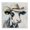 Cowboy Carl Cow Portrait, variant on Stupell Industries Farmhouse Little Black Poodle Black Framed Giclee Art, 12 x 12, by Tina LeCour