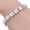 White, variant on 3PCS Women Bracelet Leaf Charm Classic Adjustable Blue Rhinestone Embedded Ladies Bracelet Jewelry,Light Blue