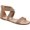 Taupe Microsuede Fabric, variant on Women's Journee Collection Lucinda Ankle Strap Flat Sandal Mustard Microsuede Fabric 10 M