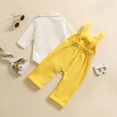 thumbnail image 4 of UAYOTSE Baby Boys 2‑Piece Collared Shirt & Overalls Set, Long‑Sleeve Button Shirt with Overalls Trousers, Casual Outfit for Infant Daily Wear Size 6-12 Months, 4 of 5