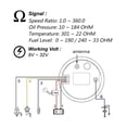 thumbnail image 6 of 85MM Waterproof GPS Speedometer Odometer Gauge With Fuel Level/Water Temp/Oil Pressure/Voltage/Tachometer Digital Meter 12/24V ,Easy to Install, 6 of 7