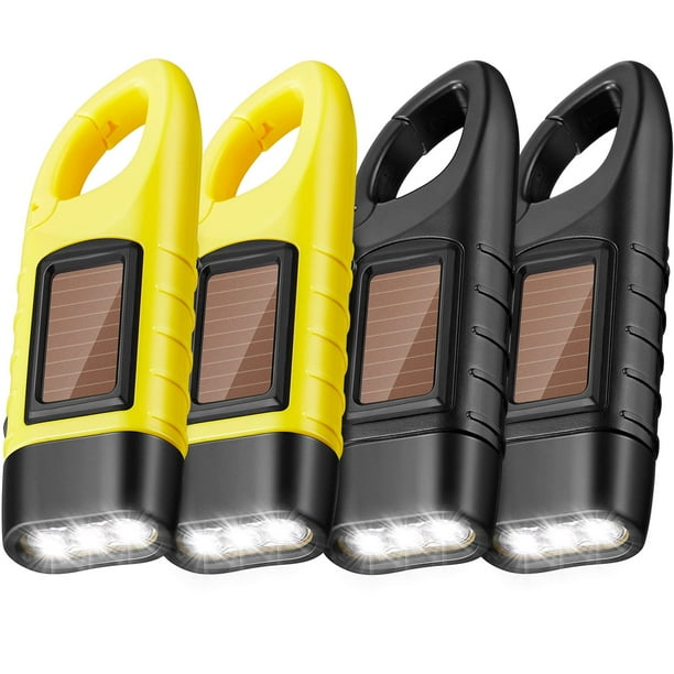 Linterna Mudder, manivela de emergencia con energía solar, x4