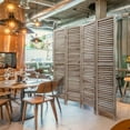 thumbnail image 2 of Room Dividers, 4 Panel Freestanding Room Divider, Wood Louver Folding Privacy Screen, Room Divider, Privacy Partial Partition Foldable Panel Screen,Dual-Sided Hinges for Home Office,Light Brown, 2 of 10