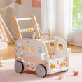 thumbnail image 2 of ROBUD Wooden Baby Push Walker Toy, Vacation Bus Theme with Activity Blocks, Sound & Light, Adjustable Speed, Learning Walker Gift for Toddlers 12+ Months,Pink, 2 of 5