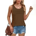thumbnail image 5 of TAGOLD Womens Summer Short Sleeve Tops,Women's New Solid Color Round Neck Camisole Sleeveless, 5 of 5