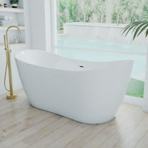 Philo 67 Inch Acrylic Double Slipper Freestanding Tub