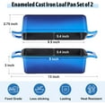 thumbnail image 2 of 2-In-1 9 x 5 Inch Cast Iron Loaf Pan with Lid (Blue), Bread Loaf Pans for Baking Homemade Sourdough Bread, Meatloaf, Toast, Cake, Nonstick & Healthy & Sturdy, 2 Piece Set, 2 of 14