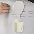 thumbnail image 6 of Snmubt Rice Spoon Organiser Kitchen Wall Mounted Rice Cooker Spatula Holders Rice Spoon Holders Without Stickers (Beige, Plastic), 6 of 6
