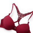 thumbnail image 5 of Voncos Matching Underwear Sets for Women Sexy Underpants and Bra No Steel Ring Comfort Sports Lace Lingerie Set Red Size XL, 5 of 7