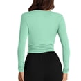 thumbnail image 4 of yillto Womens Long Sleeve Tight Shirts Basic Crew Neck Workout Tees Clothes Going out Fashion Undershirts, 4 of 7