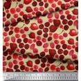 thumbnail image 2 of Soimoi Cotton Jersey Fabric Raspberry,Strawberry & Cherry Fruits Printed Craft Fabric by The Yard 58 Inch Wide, 2 of 3